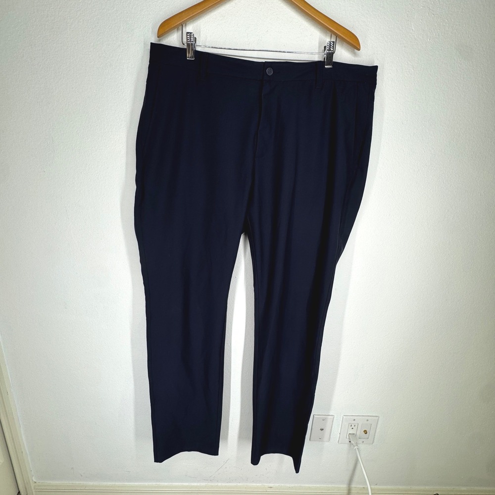FootJoy Mens Navy Blue Performance Golf‎ Pants W40 L34 Stretch Flat Front FJ